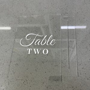 Acrylic Table Numbers