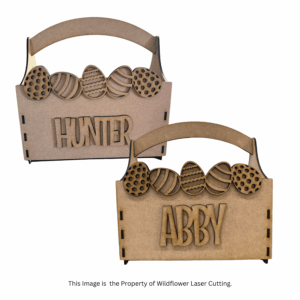 Personalized Egg Wood Crate Easter Basket